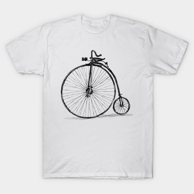 Antique Bicycle Print T-Shirt by rachelsfinelines